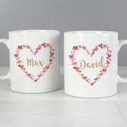 Personalised Confetti Hearts Mug Set - Myhappymoments.co.uk