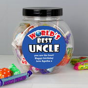 Personalised Blue World's Best Sweet Jar - Myhappymoments.co.uk