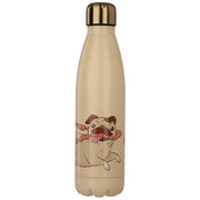 Pug Reusable Stainless Steel Hot & Cold Drinks Bottle 500ml