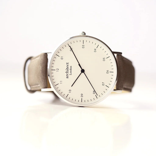 Personalised Men's Architect Zephyr Watch With Urban Grey Strap