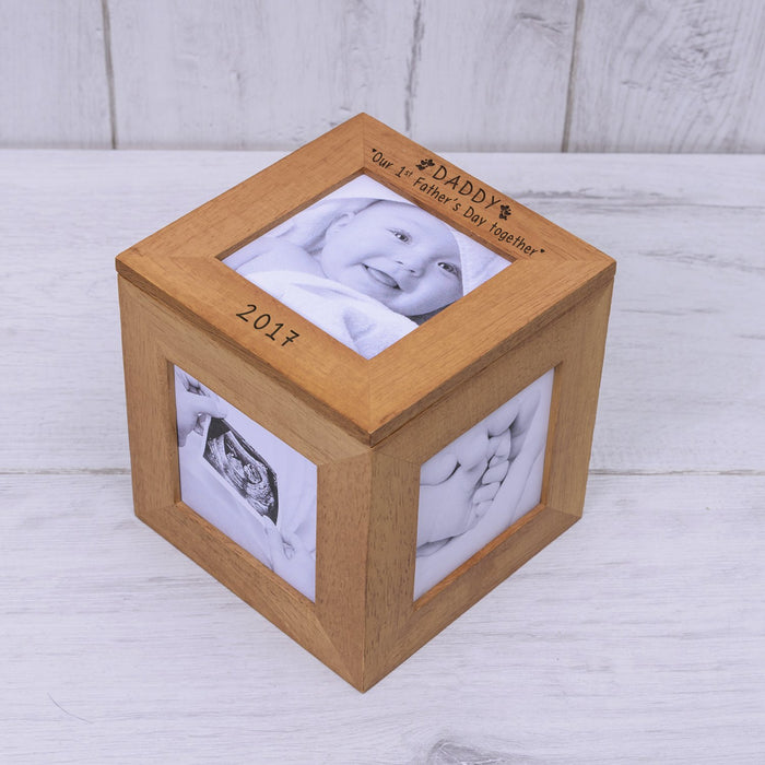 Personalised Daddy Our 1st Fathers Day Together Photo Keepsake Box
