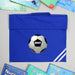 Personalised Football Blue Book Bag