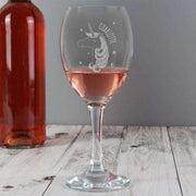 Personalised Unicorn Engraved Wine Glass - Myhappymoments.co.uk