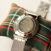Personalised Men's Architect Zephyr Watch With Steel Silver Mesh Strap