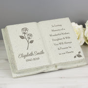 Personalised Graveside Rose Memorial Book