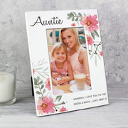 Personalised Floral Sentimental Photo Frame 6x4 Wooden from Pukkagifts.uk