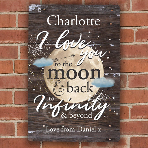 Personalised I Love You To The Moon & Back... Sign