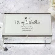 Personalised Swirls & Hearts Mirrored Jewellery Box