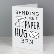 Personalised Grey Hug From Afar Card