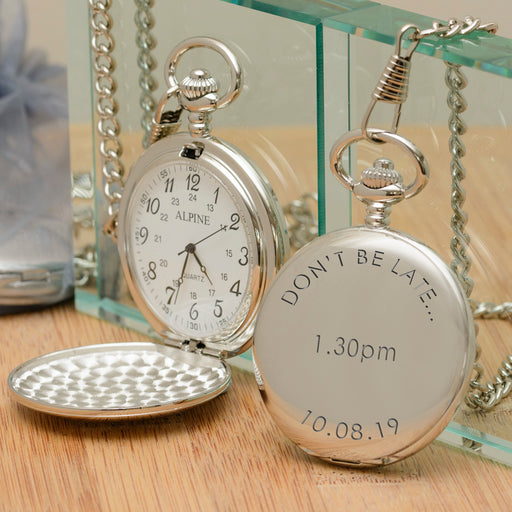 Personalised Don’t be late... Pocket Watch - Groom