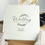 Personalised Botanical Wedding Square Photo Album