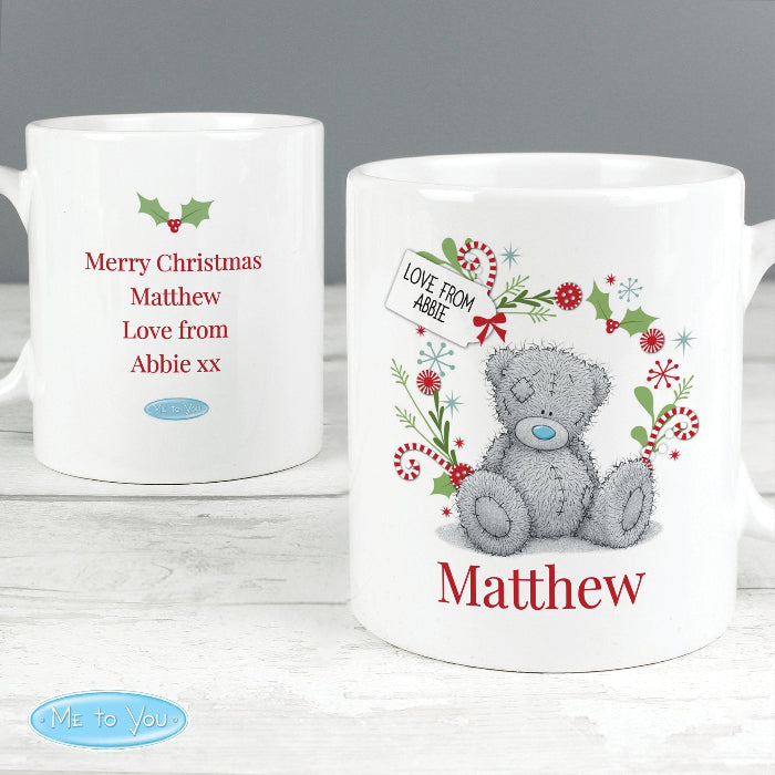Personalised Me to You Christmas Mug For Nan, Grandma, Mum