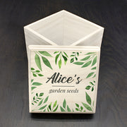 Personalised Gardener's Wooden Seed Box - Leafy Green