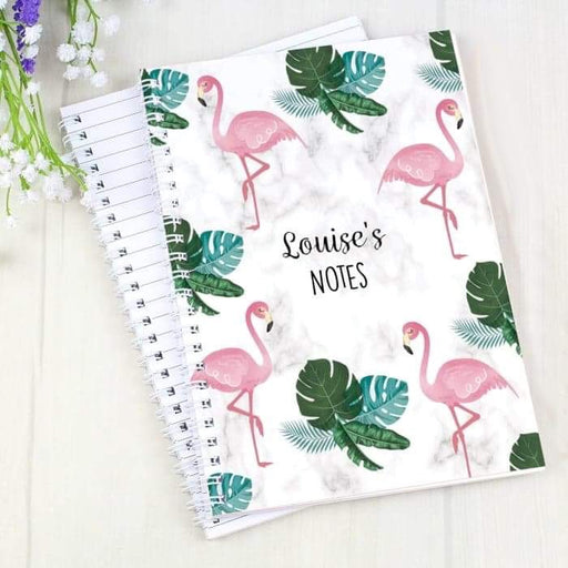 Personalised Flamingo A5 Notebook - Myhappymoments.co.uk