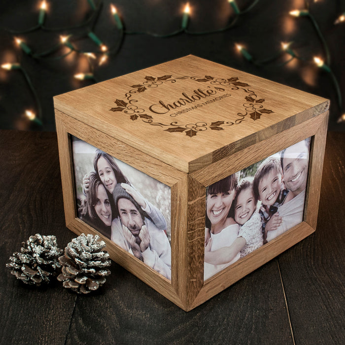 Personalised Christmas Memory Box - Mistletoe Design