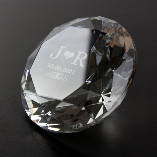 Personalised Initials Diamond Paperweight