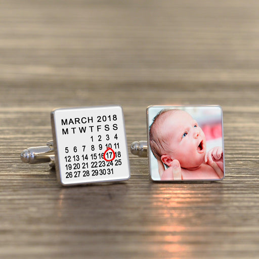 Personalised New Daddy Photo Cufflinks