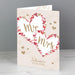 Personalised Mr & Mrs Confetti Hearts Card - Myhappymoments.co.uk
