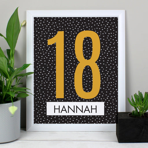 Personalised Name Initial/Age Wall Art
