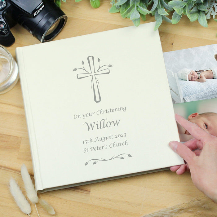 Personalised Silver Cross Photo Album with Sleeves - Christening