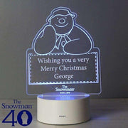 Personalised The Snowman LED Colour Changing Decoration Night Light - Myhappymoments.co.uk