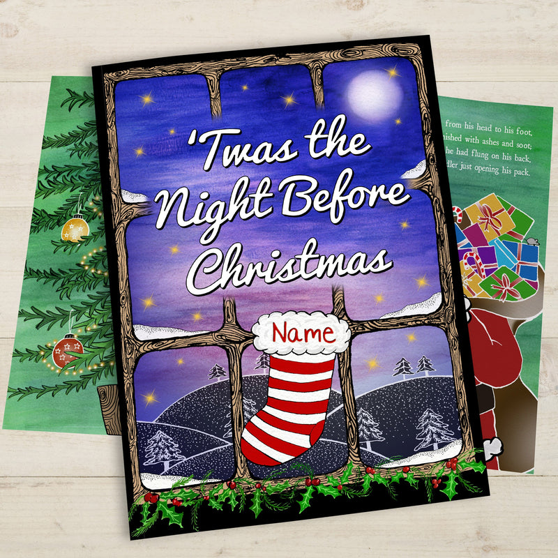 Personalised Twas the Night Before Christmas Book - Myhappymoments.co.uk