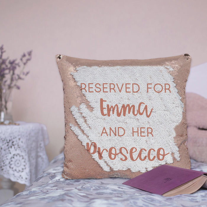 Personalised Rose Gold Secret Message Sequin Cushion
