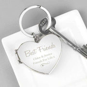Personalised Swirl Heart Photo Locket Keyring