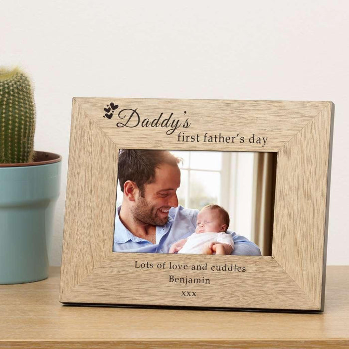 Engraved Daddy's First Father’s Day Photo Frame