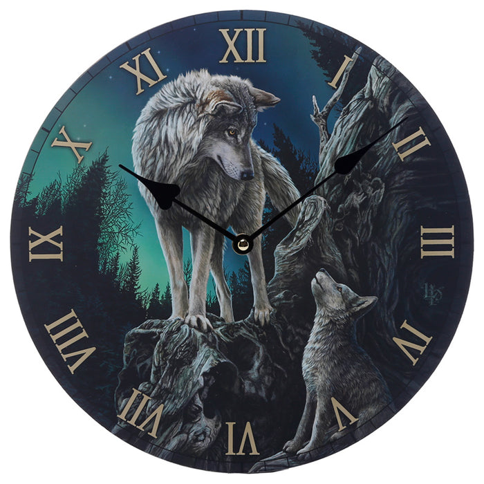 Wolfpack Clock Wolf Guidance Lisa Parker Designed Wall Clock