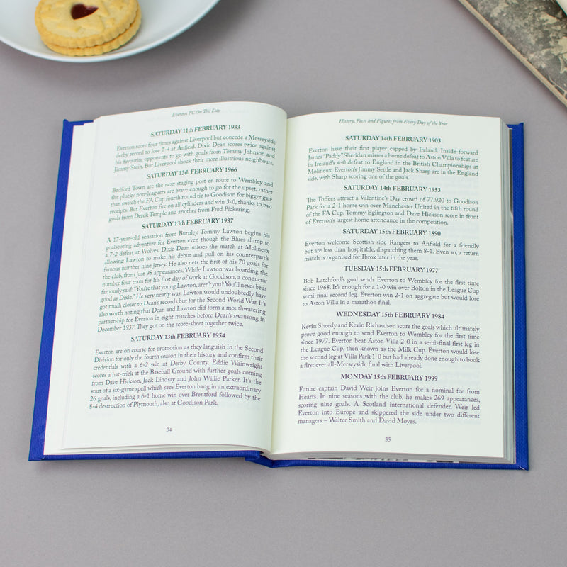Personalised Everton On This Day Book