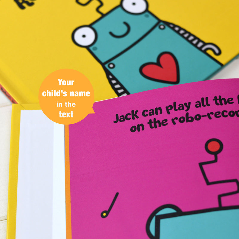 Personalised Flossy and Jim Where are you Robot? Book - Myhappymoments.co.uk