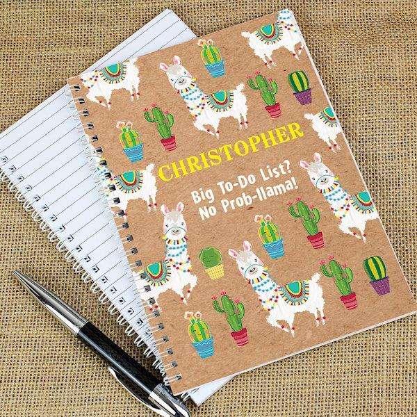 Personalised Llama A5 Notebook - Free UK Delivery - Myhappymoments.co.uk