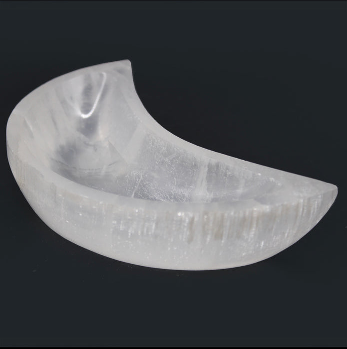 Selenite Moon Bowl - Multiple sizes