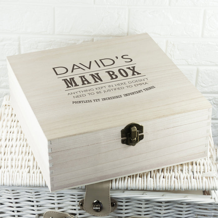 Personalised The Ultimate Man Wooden Keepsake Box - Pukka Gifts