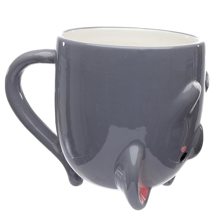 Novelty Adoramals Elephant Upside Down Ceramic Shaped Mug