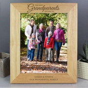 Personalised 8x10 'The Best Grandparents' Wooden Frame - Myhappymoments.co.uk