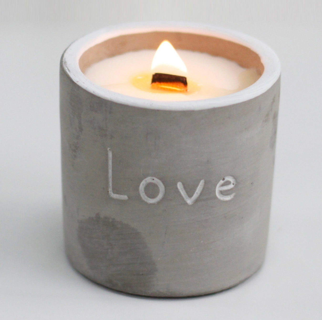 Concrete Wooden Wick Candles