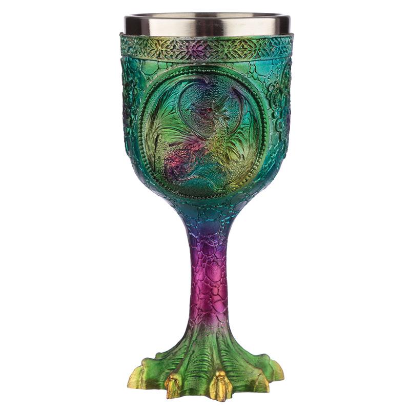 Rainbow Dragon Decorative Metallic Goblet