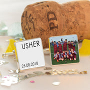 Personalised Wedding Role Photo Cufflinks