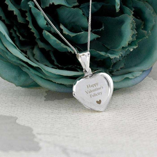 Personalised Sterling Silver Heart Message Locket Necklace - Myhappymoments.co.uk