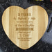 Personalised 5th Wedding Anniversary Wooden Heart Chopping Board