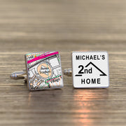Football Club Stadium Map 2nd HOME Cufflinks
