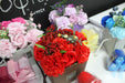 Soap Flower Bouquet - Red Rose & Carnation - Myhappymoments.co.uk