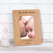 Engraved Me & My Daddy Wooden Photo Frame