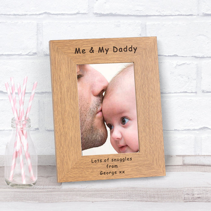 Engraved Me & My Daddy Wooden Photo Frame