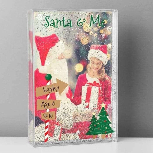 Personalised Santa & Me Glitter Shaker Photo Frame - Myhappymoments.co.uk
