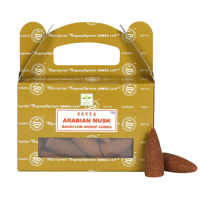 Set of 6 Packets of Arabian Musk Backflow Dhoop Cones by Satya