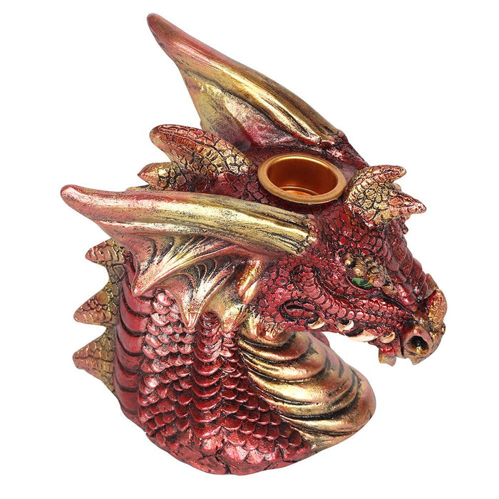 Small Red Dragon Head Backflow Incense Burner