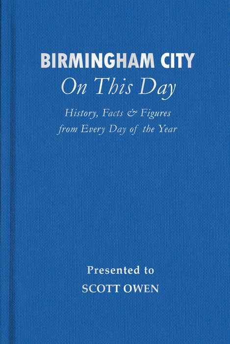 Personalised Birmingham City On This Day Football Book